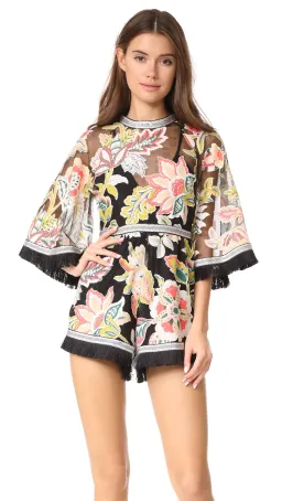 Alice McCall Georgie Boy Playsuit Black Floral Print Size 10 for rent on The Volte - image 5