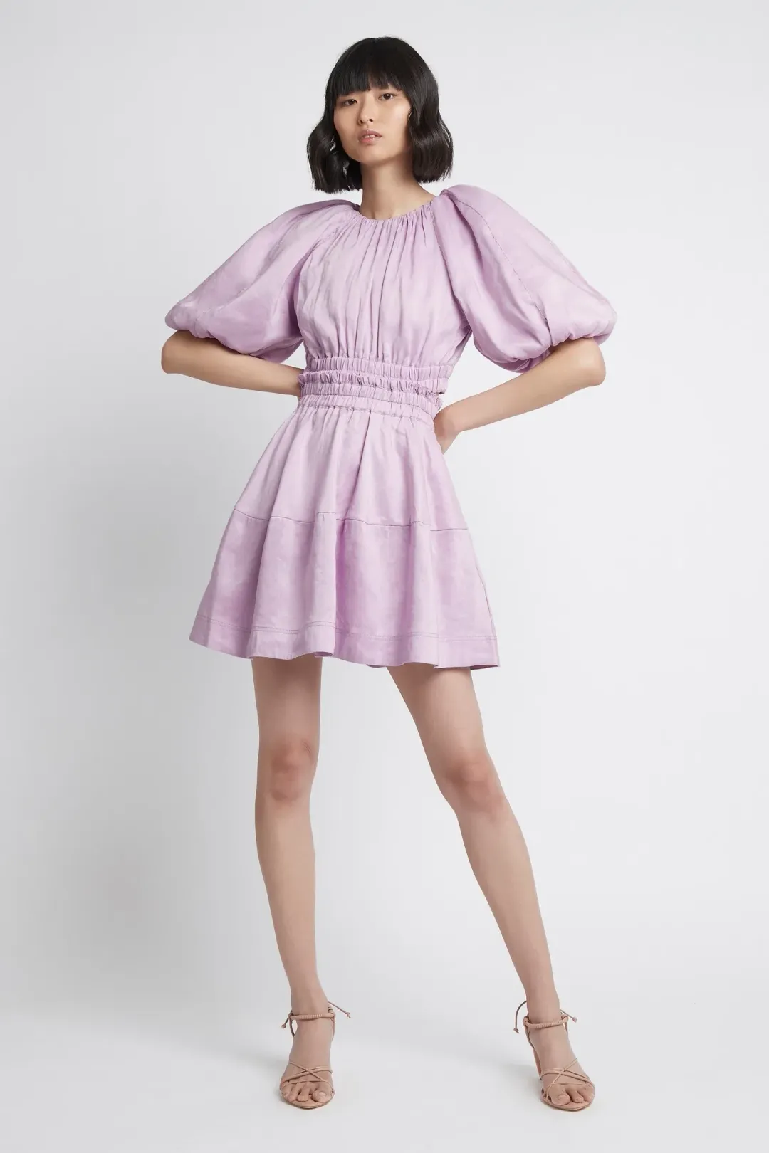Aje Solitude Cutout Mini Dress Purple Size 12 for rent on The Volte - main image