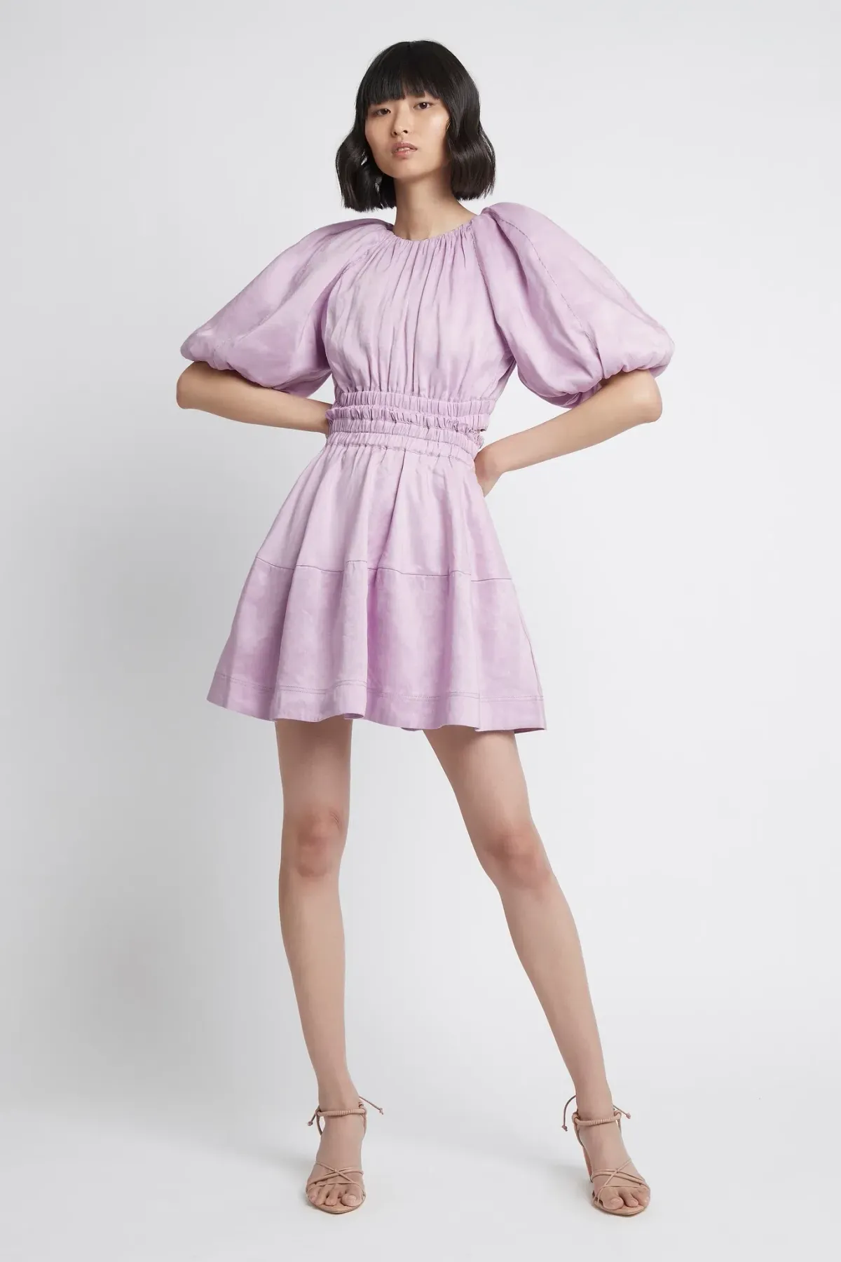 Aje Solitude Cutout Mini Dress Purple Size 12 for rent on The Volte - main image
