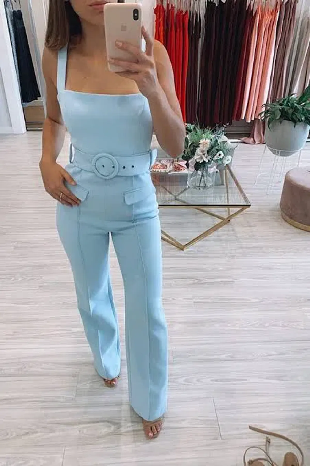 MISHA Aviana Pantsuit Blue Size 8/S - Image 4