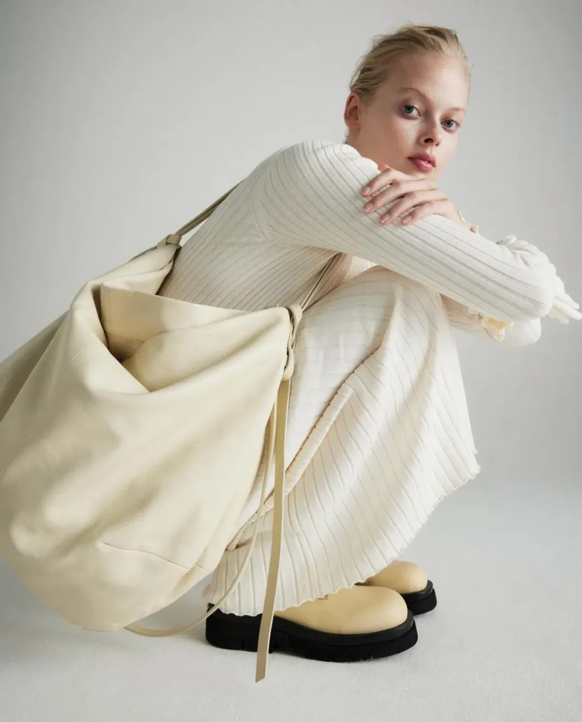 Friends with Frank The Cleo Dress Cream Size M - Image 3
