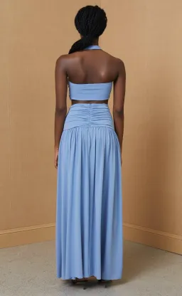 Bec & Bridge Minx Bandeau Top and Maxi Skirt Set - Dusk Blue - Size 8 for rent on The Volte - image 4