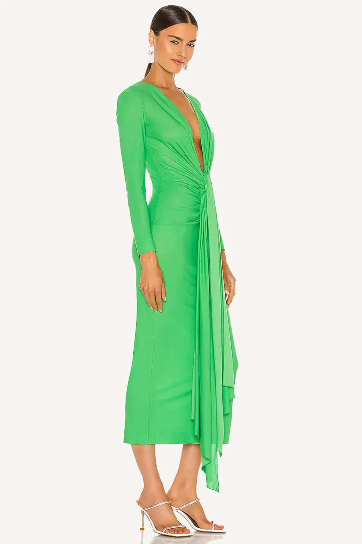 Solace London Lorena Midi Dress Green Size 8 for rent on The Volte - main image