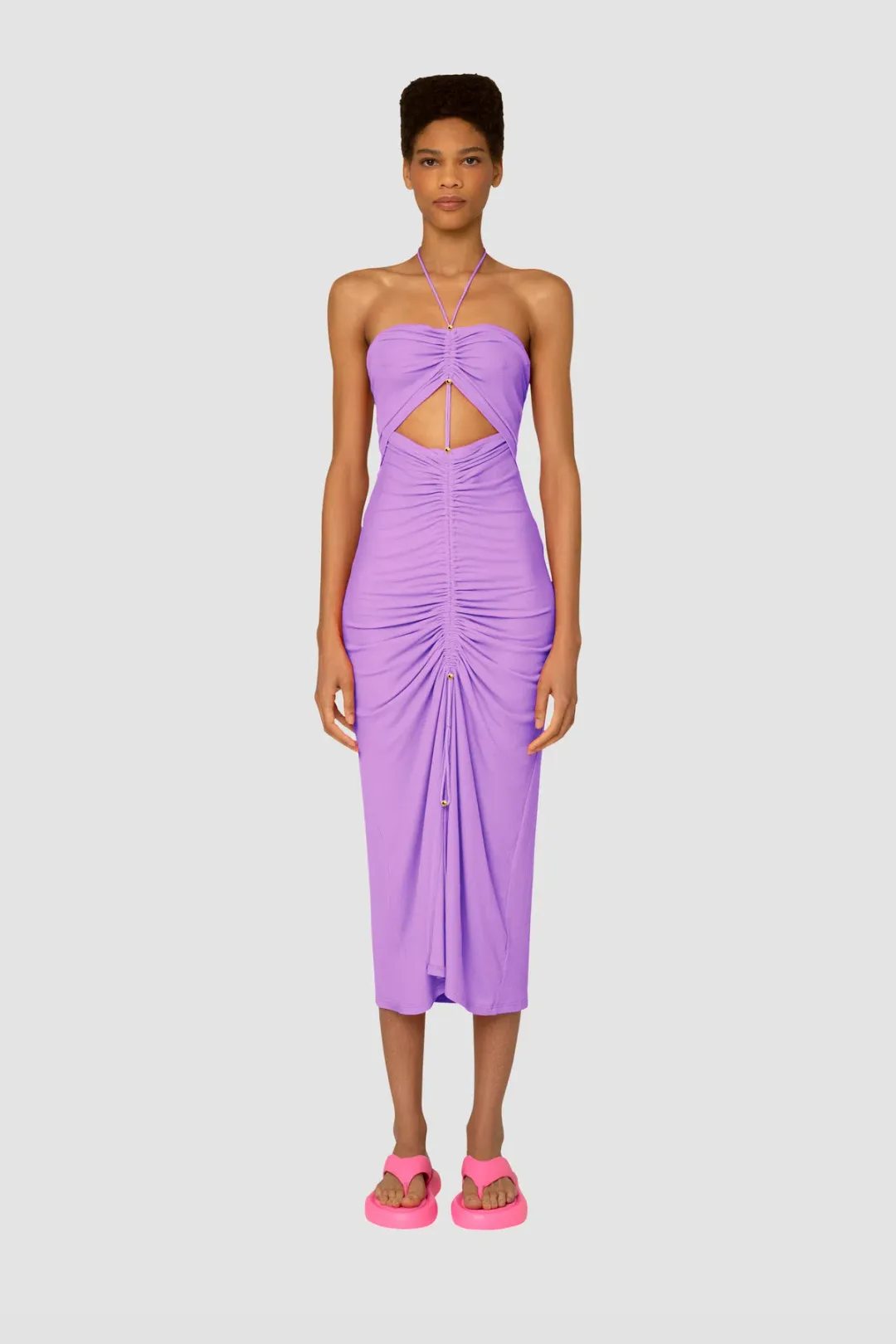 Amy Lynn Jersey Cut-out Dress Vega Lilac Size 8 for rent on The Volte - main image