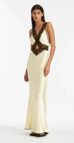 Sir the Label Willa (Aries) Cut Out Dress in Lemon Size 6 for rent on The Volte - image 1