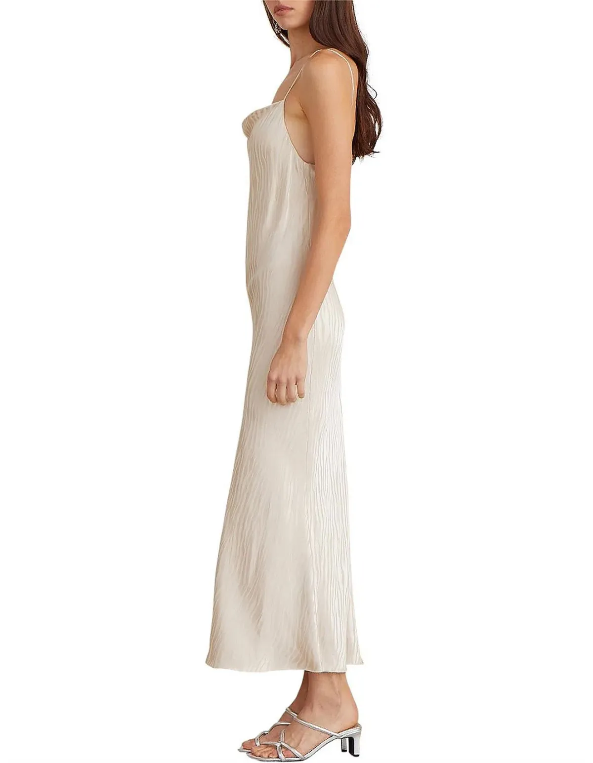 Bec & Bridge The Kat Cowl Midi Dress Sand Size 6 - Image 2