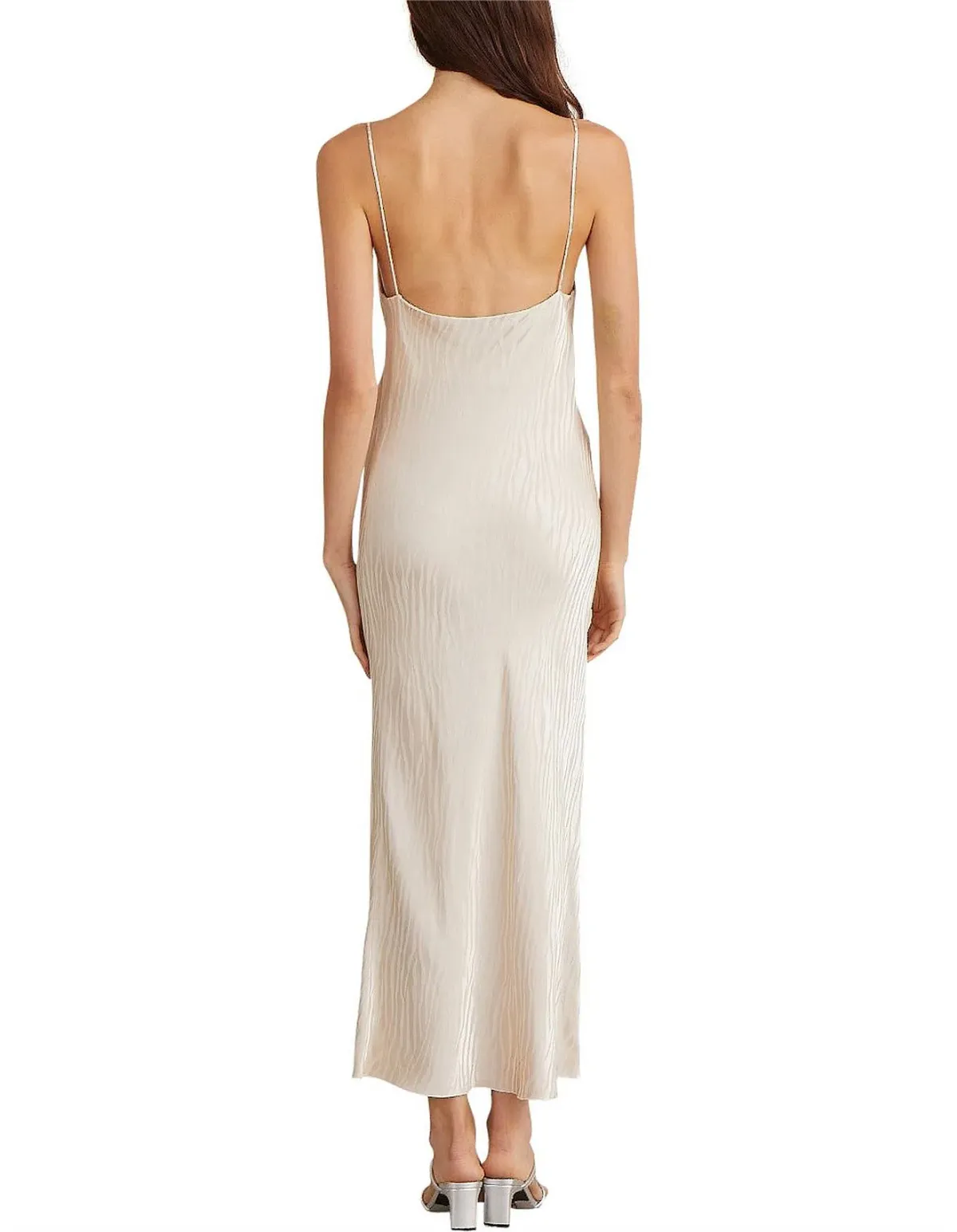 Bec & Bridge The Kat Cowl Midi Dress Sand Size 6 - Image 3