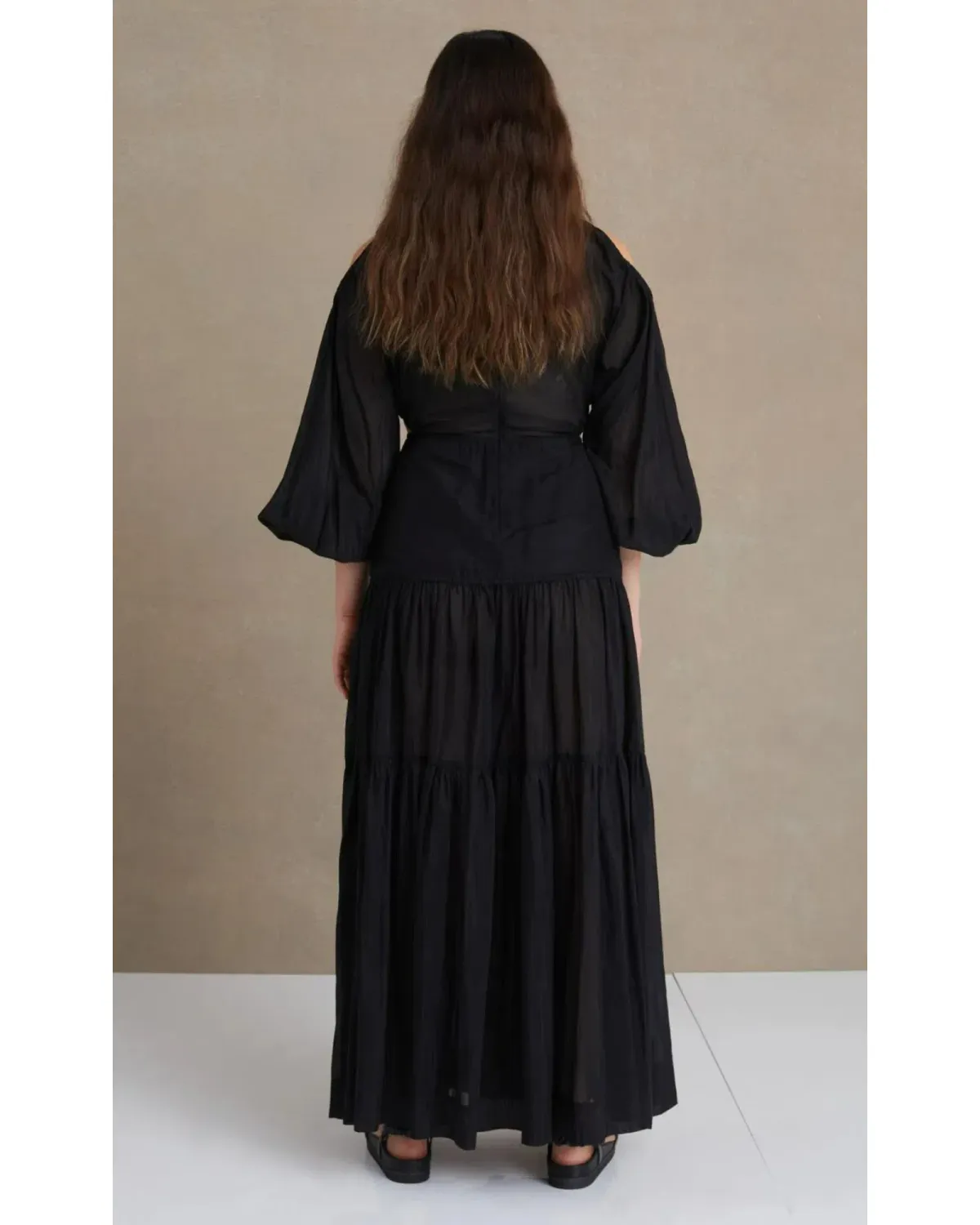 Bec & Bridge Black Papillon Long Sleeve Midi Dress Black Size AU 8 - Image 3