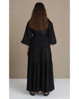 Bec & Bridge Black Papillon Long Sleeve Midi Dress Black Size AU 8 for rent on The Volte - image 3