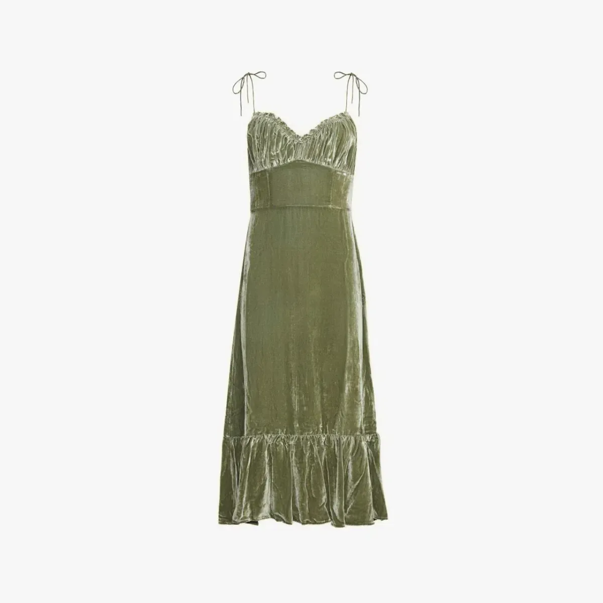 Reformation Oda Velvet Midi Dress Artichoke Size AU 4 - Image 1