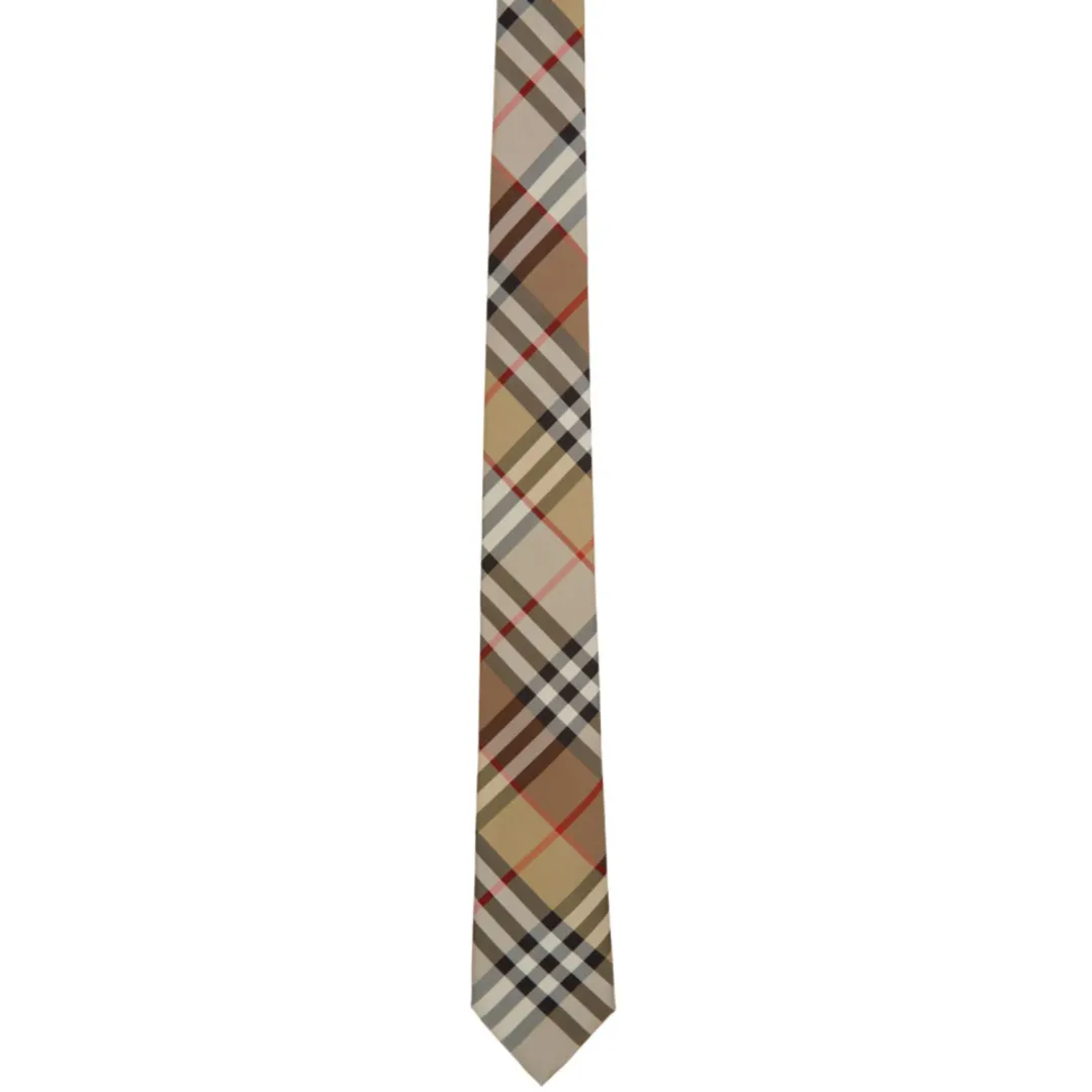 Burberry Manston Tie Beige Check for rent on The Volte - main image