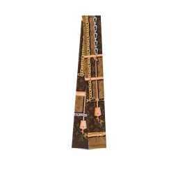 Louis Vuitton Silk Monogram Confidential Bandeau Scarf Brown for rent on The Volte - image 1