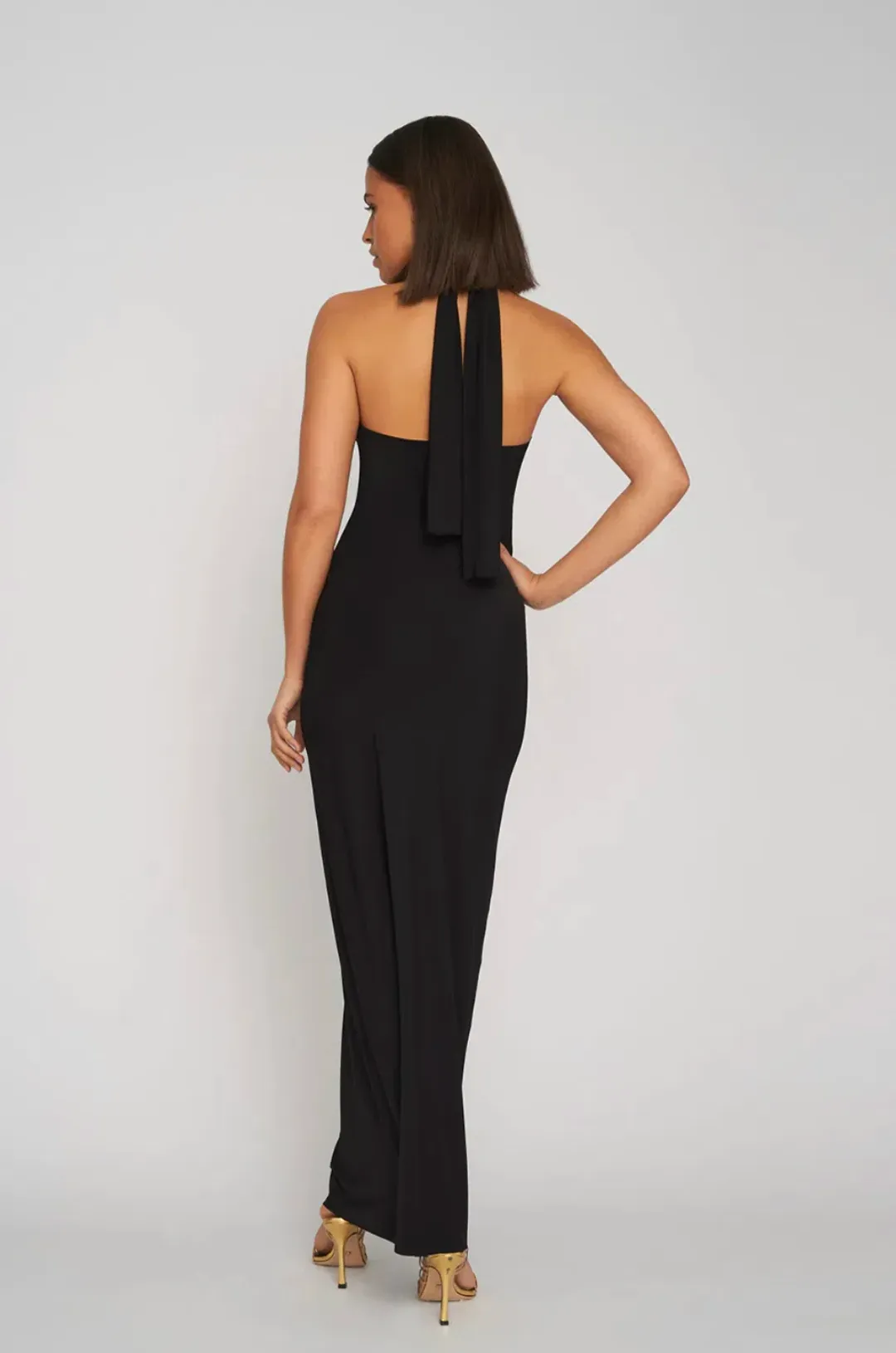 By Johnny Slip Knot Dress Black Size 8 for rent on The Volte - main image