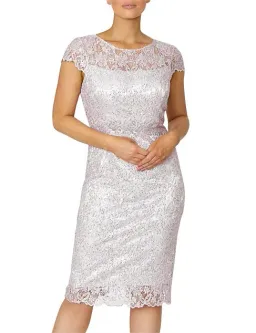 Anthea Crawford Venetia Sequin Lace Dress Dusk Pink Size 8 for rent on The Volte - image 2