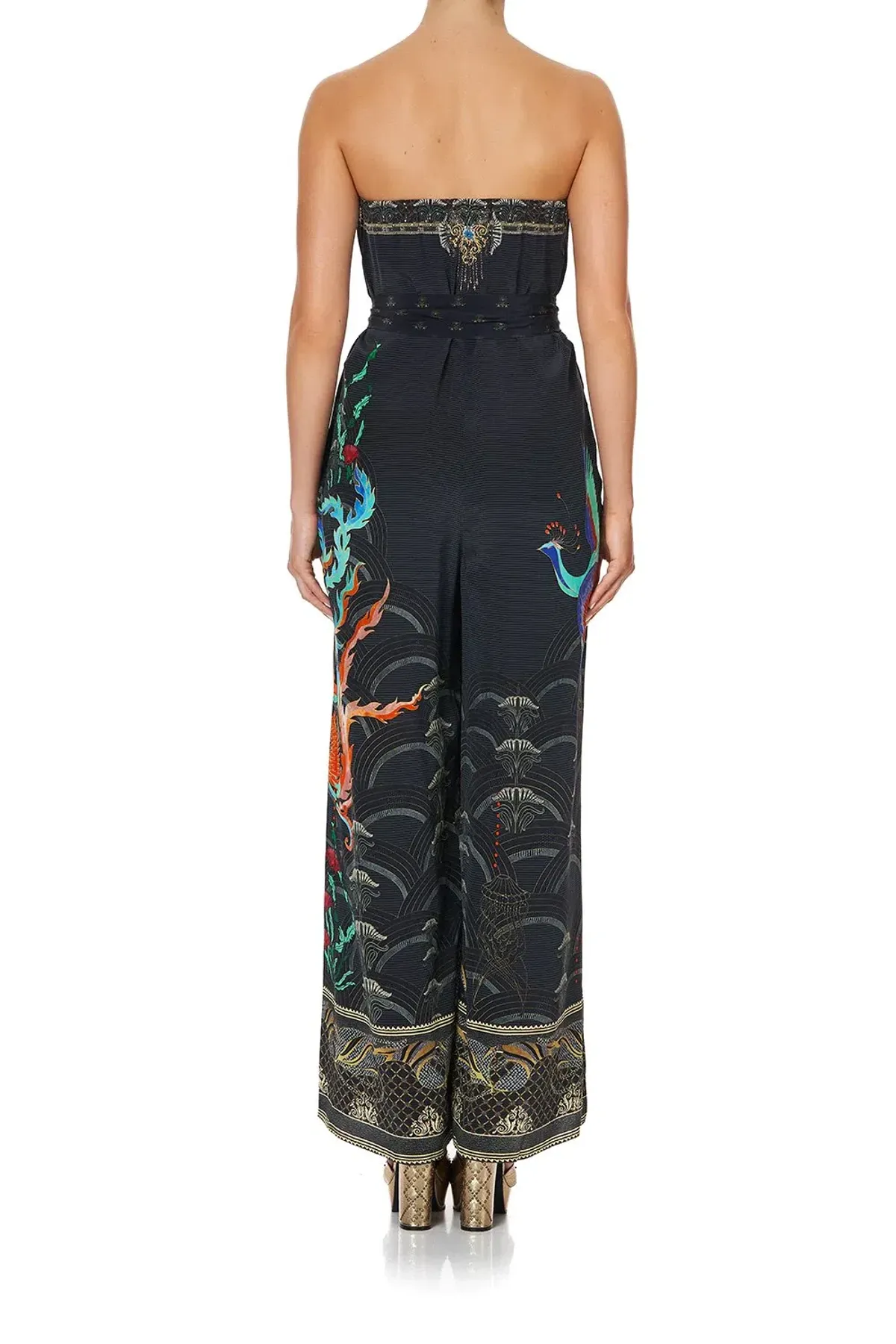 Camilla Wise Wings Tie Waist Strapless Jumpsuit Size S - Image 2