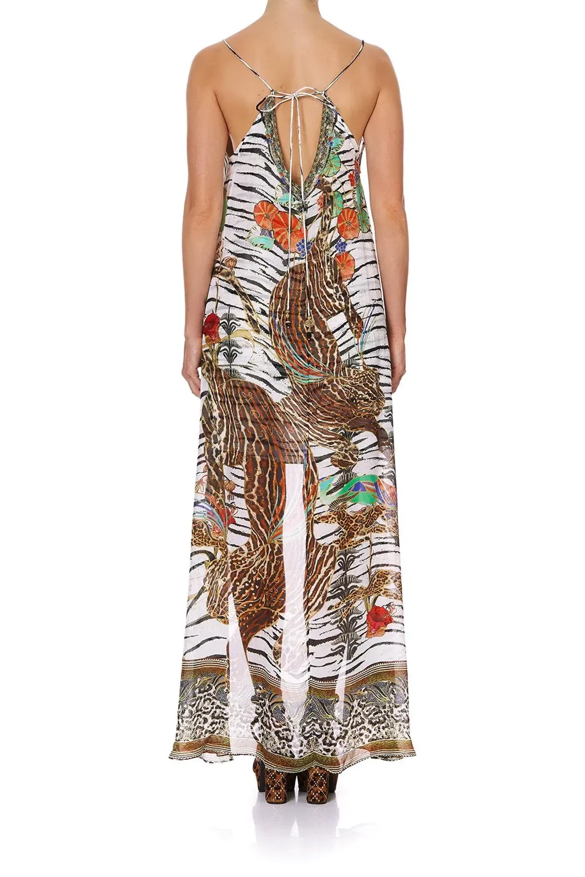 Camilla Cosmic Conflict Flared Mini Dress with Sheer Overlay Size M - Image 2