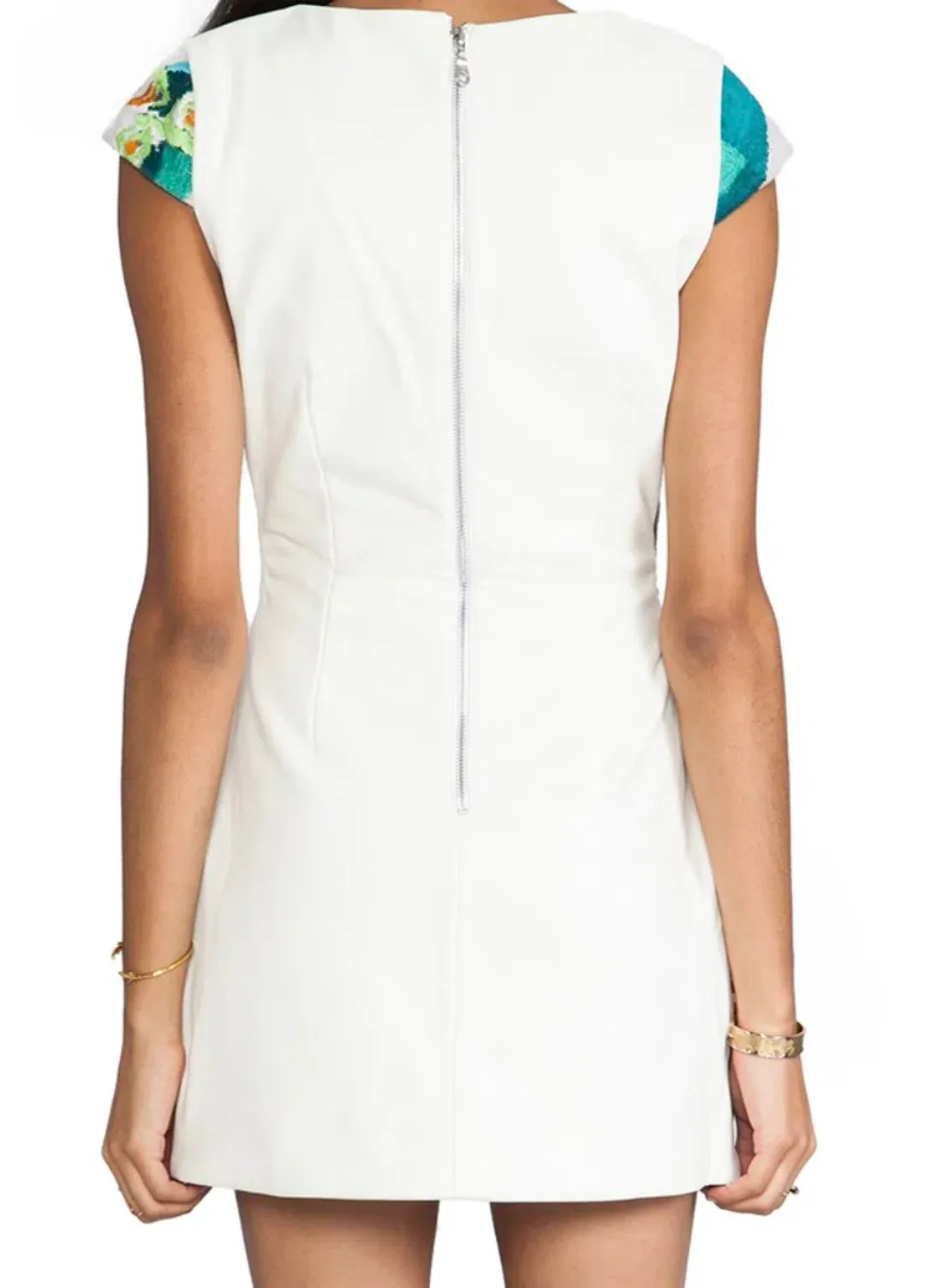 Shakuhachi Flower Bomb Embroidered Square Dress Floral Splice Size S for rent on The Volte - main image