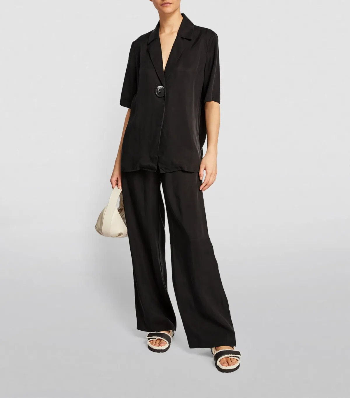 Viktoria and Woods Chorus Shirt Size 1 and Pilot Pants Size 3 Set Black for rent on The Volte - main image