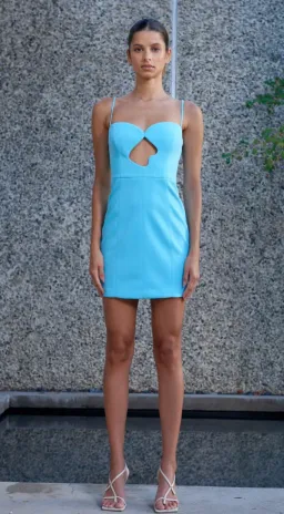 Misha Brixton Mini Dress Blue Size 6 for rent on The Volte - image 1