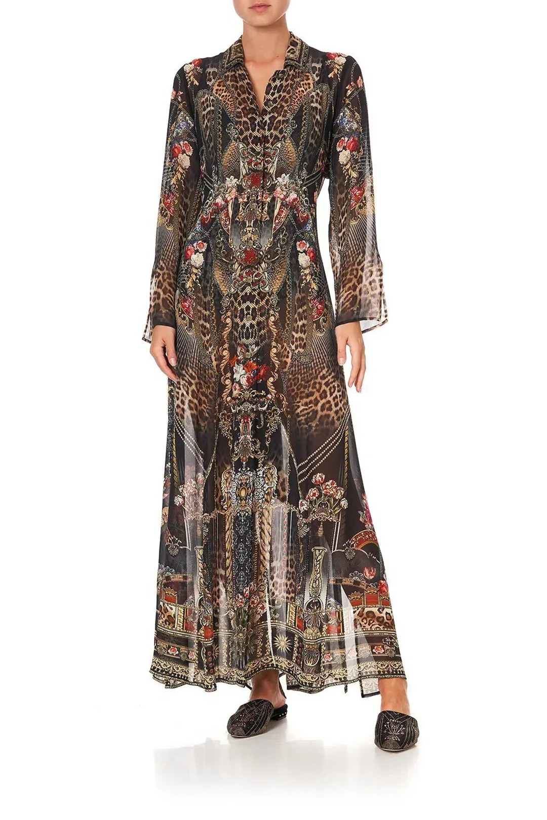 Camilla Kaftan Dress Animal Print Size 8 for rent on The Volte - main image