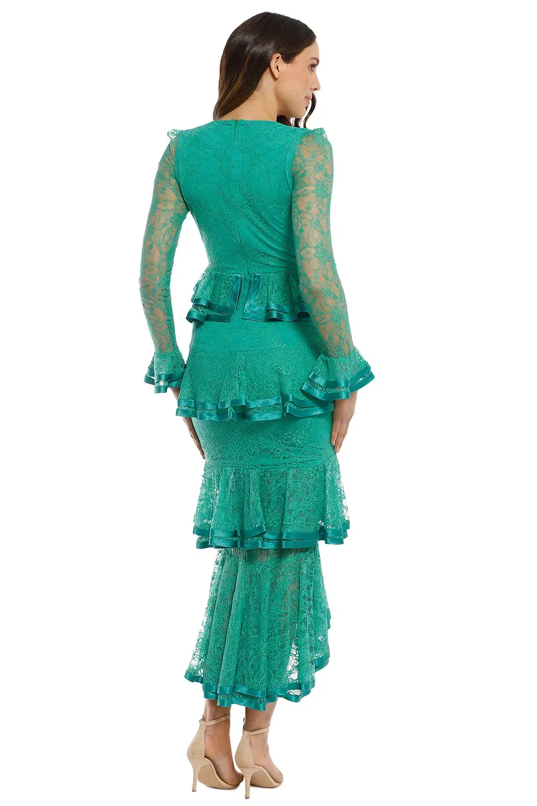 Nicola Finetti Maia Dress Green Size 8 for rent on The Volte - main image