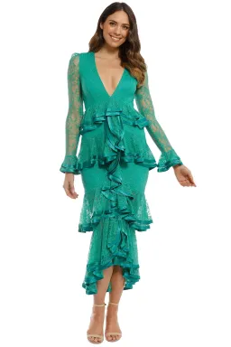 Nicola Finetti Maia Dress Green Size 8 for rent on The Volte - image 1