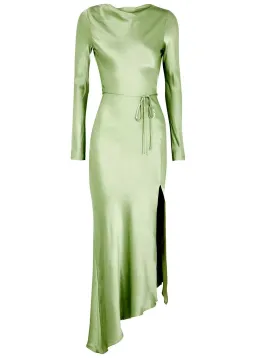 Bec & Bridge Crest Long-Sleeve Midi Dress - Peppermint Green - Size 10 for rent on The Volte - image 4