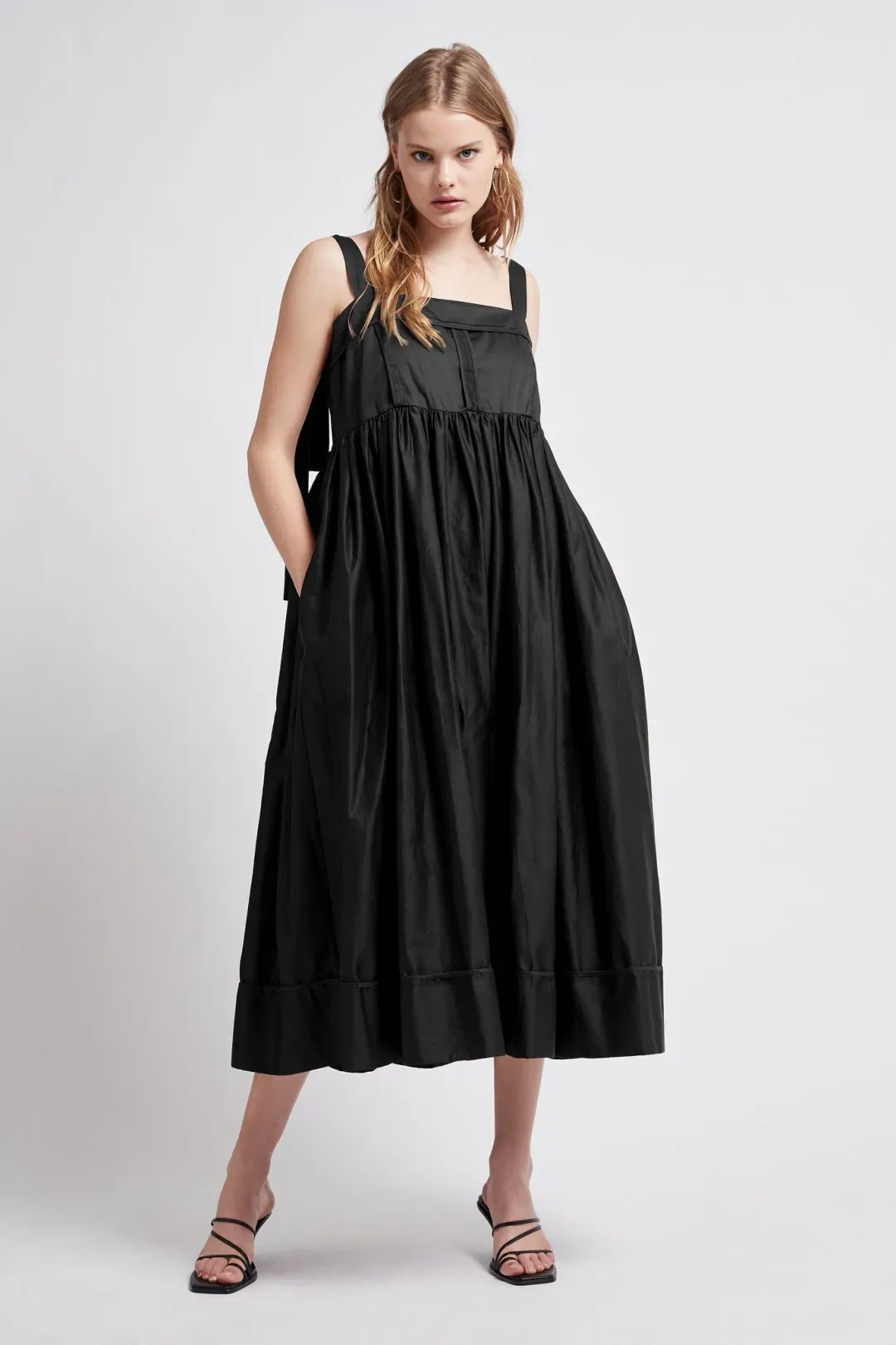 Aje Savoy Midi Dress in Black Size 6 for rent on The Volte - main image