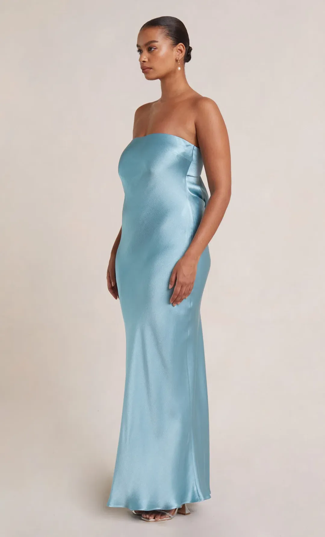 Bec & Bridge Moon Dance Strapless Dress in Sea Spray Blue Size 12 for rent on The Volte - main image