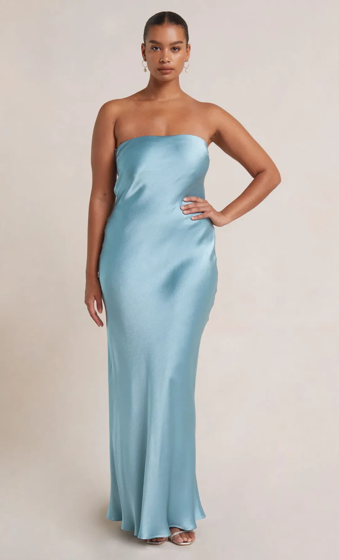 Bec & Bridge Moon Dance Strapless Dress in Sea Spray Blue Size 12 for rent on The Volte - main image