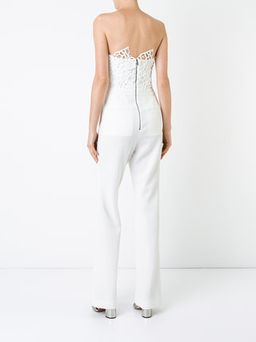 Rebecca Vallance Sophia Lace Jumpsuit in Ivory size 10 for rent on The Volte - image 3