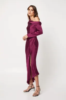 Mossman The Motion Dress Burgundy Size 8 for rent on The Volte - image 3