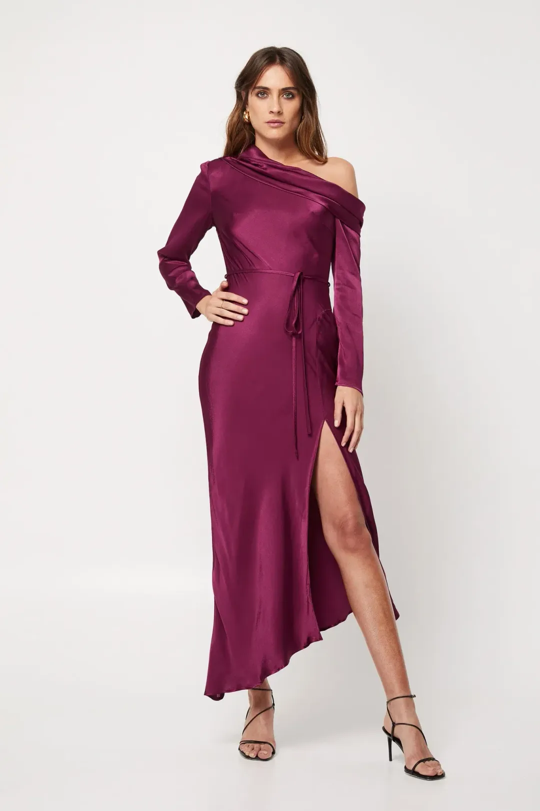 Mossman The Motion Dress Burgundy Size 8 for rent on The Volte - main image