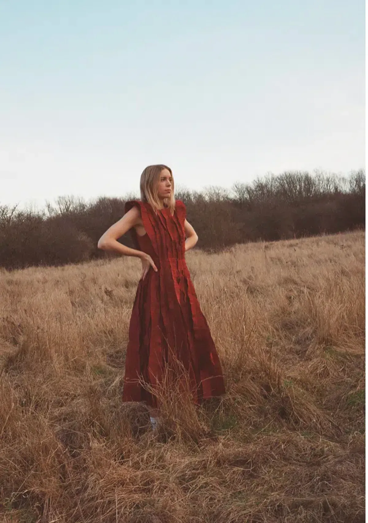 Aje Hybrid Midi Dress Burgundy Size 8 - Image 3