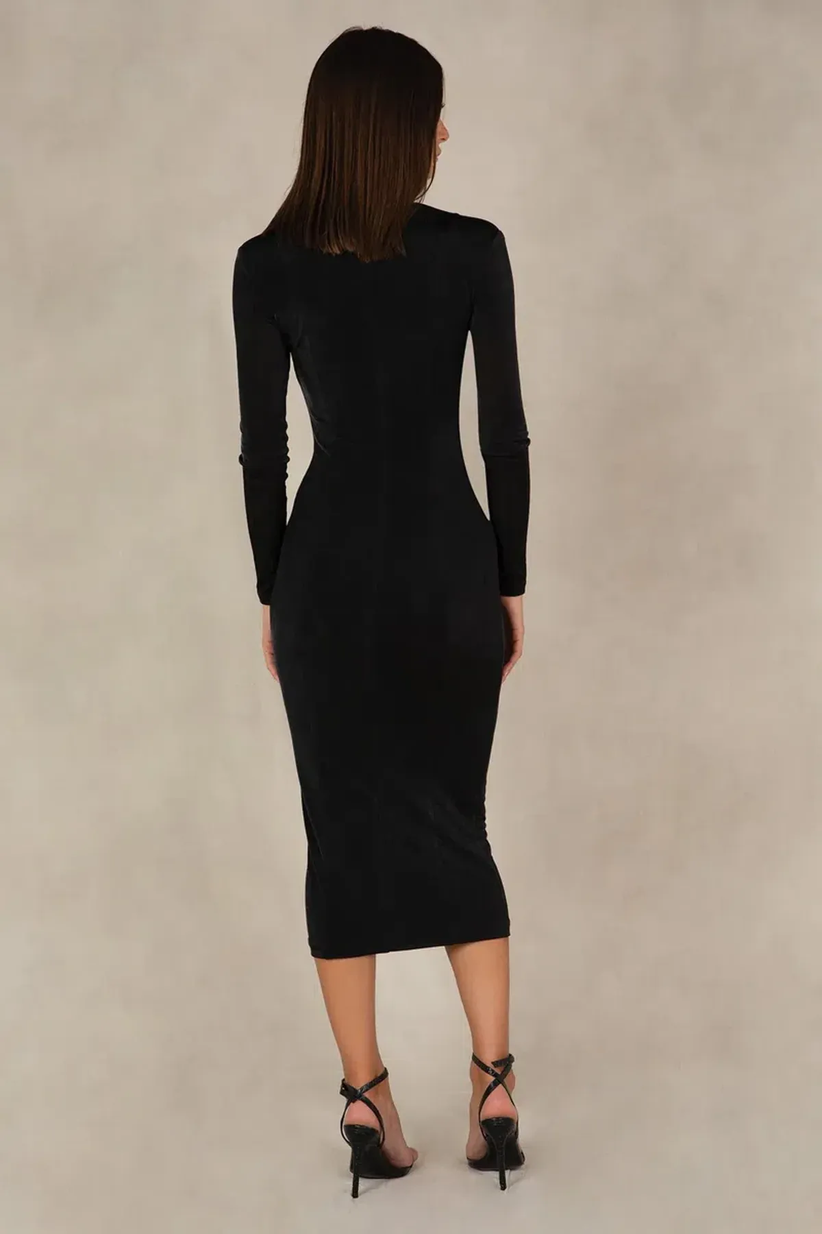 Misha Tara Midi Dress Black Size 10/M - Image 2