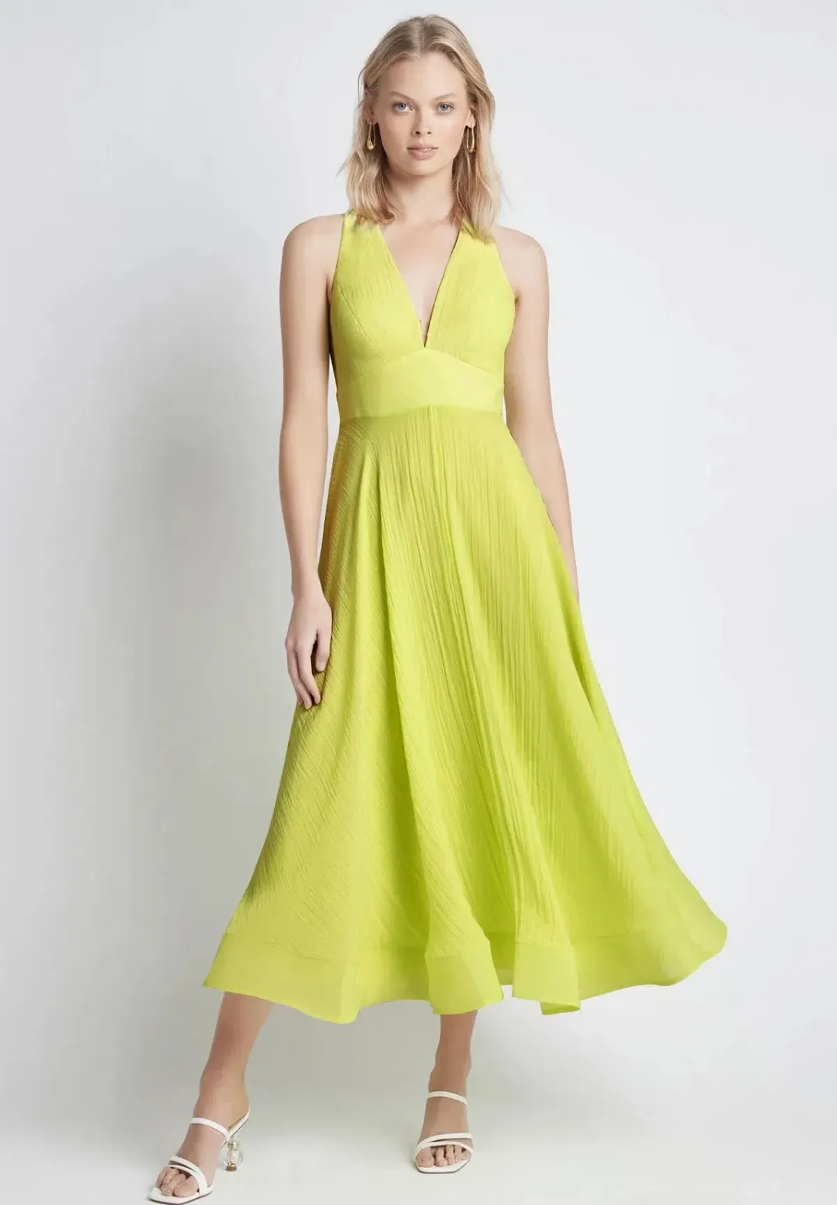 Sheike Audrey Dress Yellow Green Size 8 for rent on The Volte - main image