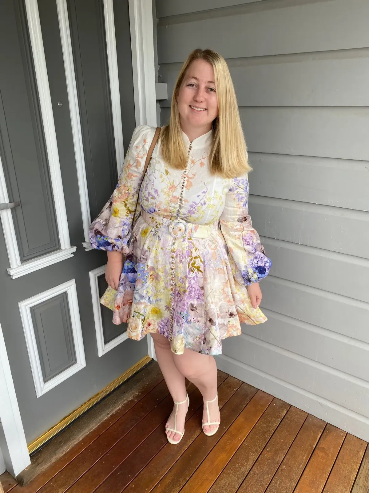Zimmermann Rhythmic Buttoned Mini Dress Garden Size 3/AU - Image 1