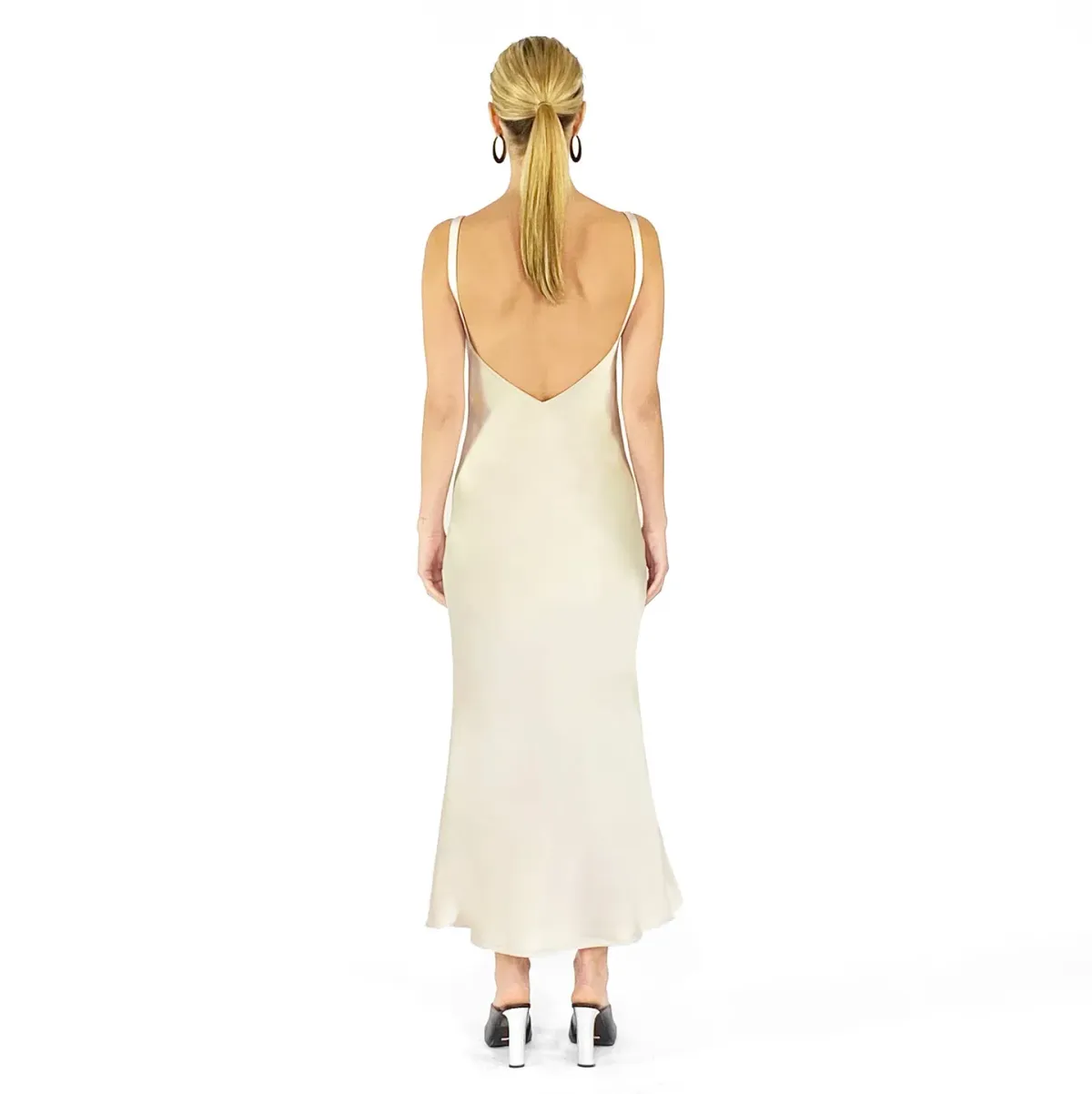 Hexie Official Ivy Slip Dress in Oyster White Size 8 - Image 2
