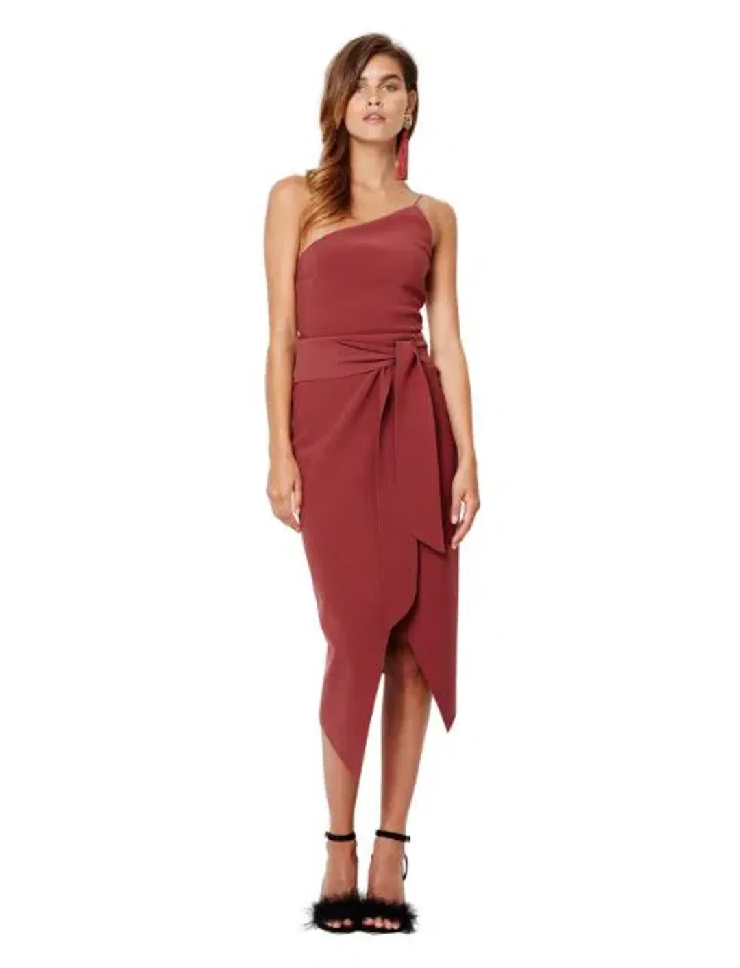 Bec & Bridge Lady Allure Skirt & Top Set Burgundy Size 8 for rent on The Volte - main image