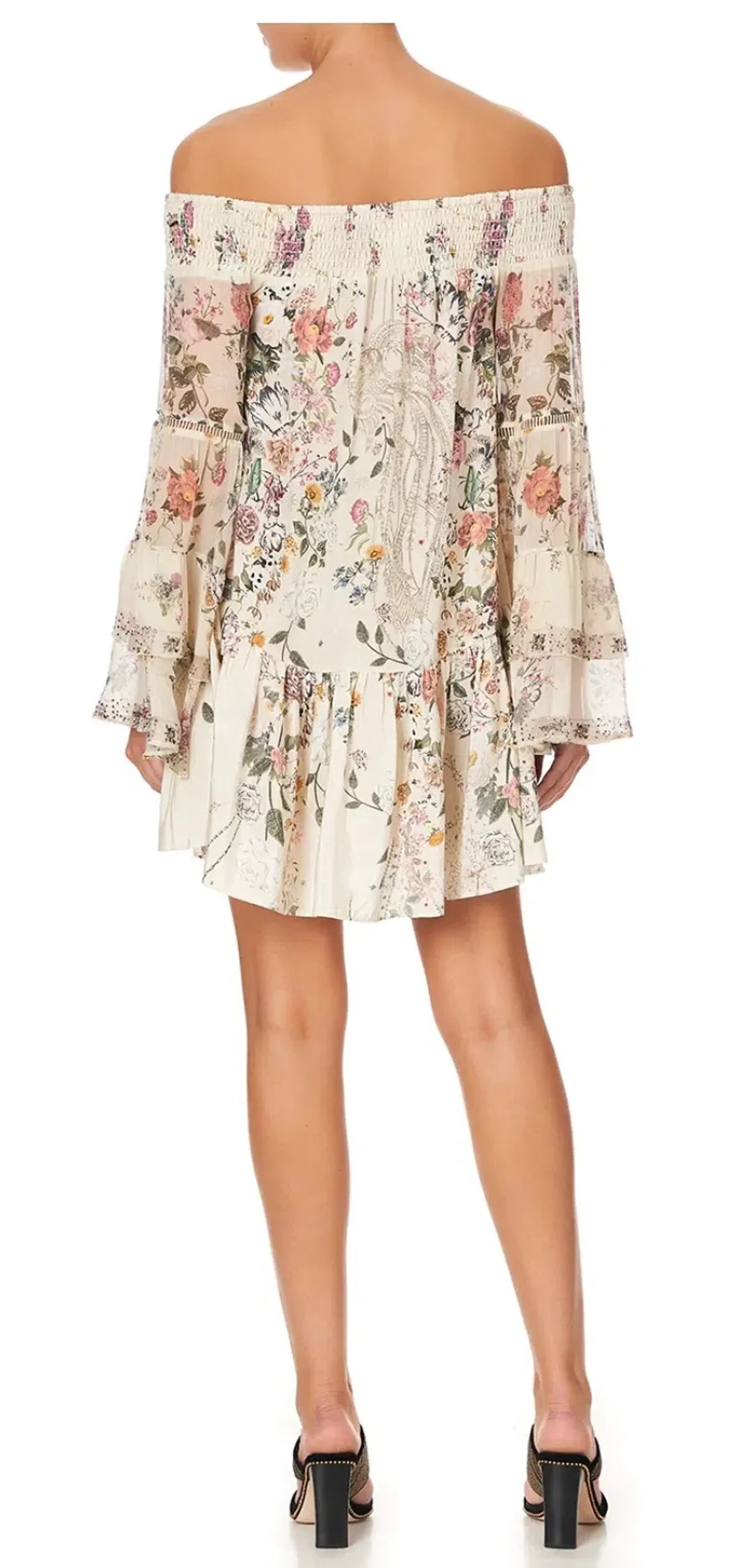 Camilla Phoenix Flower Off Shoulder Dress Print Size XS - Image 2