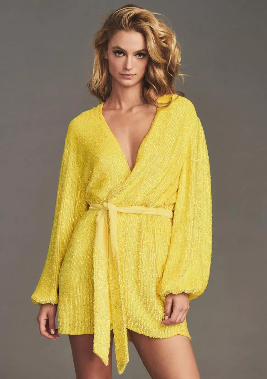 Retrofete Gabriella Robe Lemonade Yellow Size 8 for rent on The Volte - main image