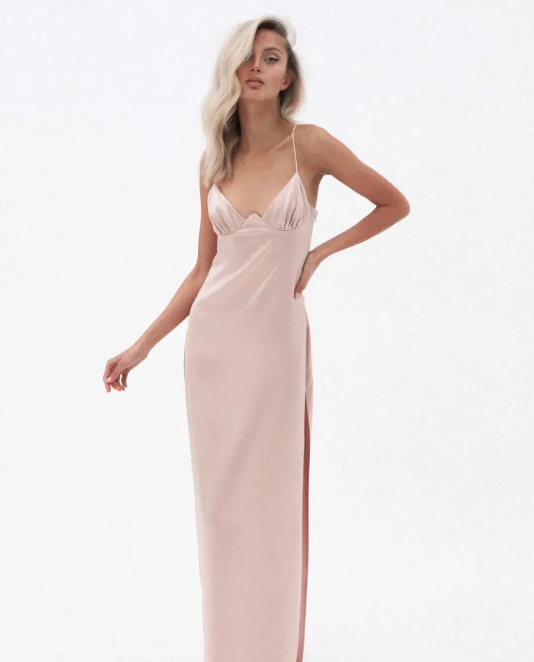 Natalie Rolt Scarlett Gown Dusty Pink Size 0 / AU 6 for rent on The Volte - main image