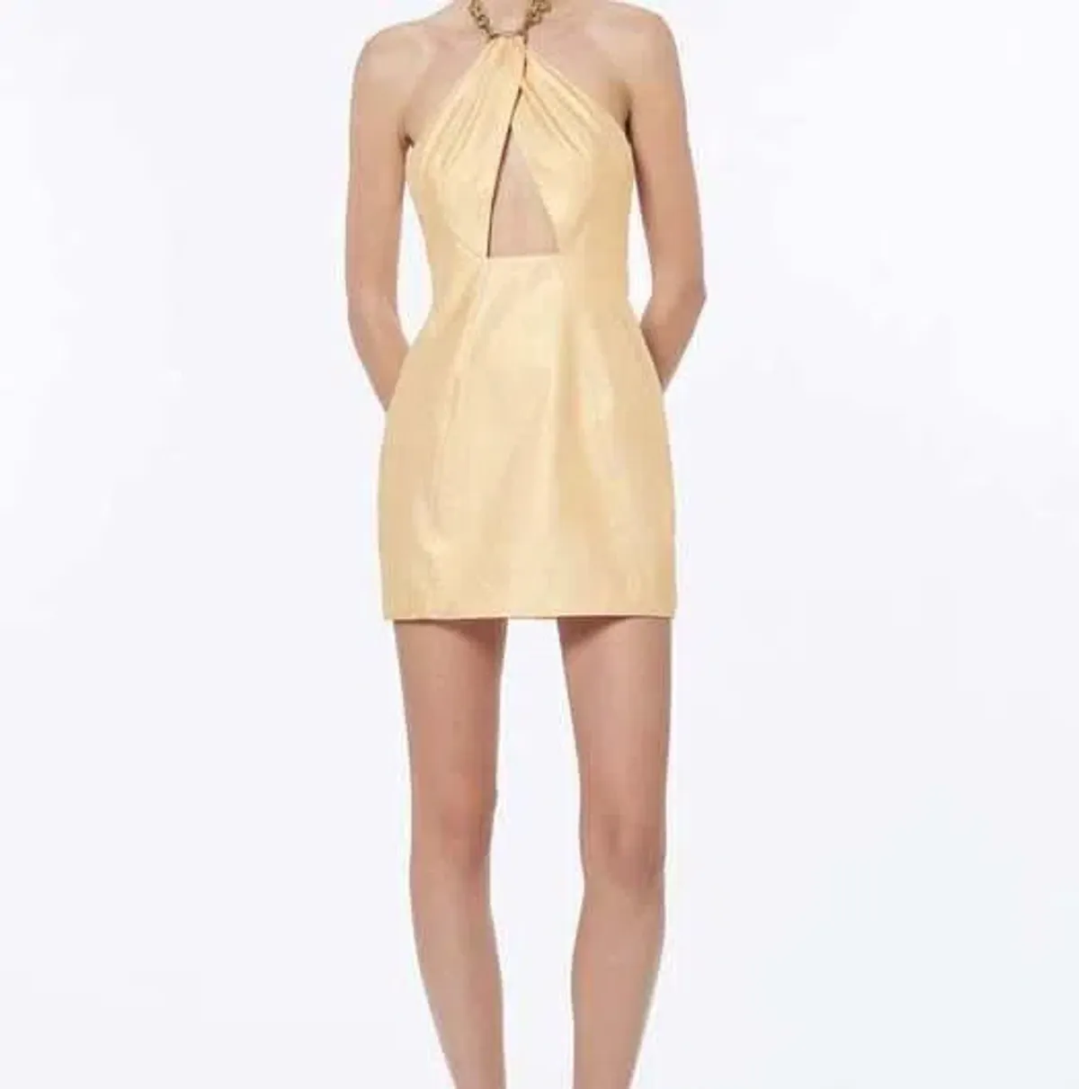 Manning Cartell Beyond Codes Mini Dress Gold Size 6 - Image 1