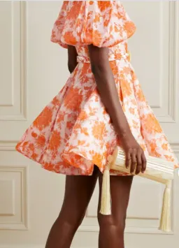 Zimmermann Postcard Puff Sleeve Mini Dress Print Size 1/Au 10 for rent on The Volte - image 4