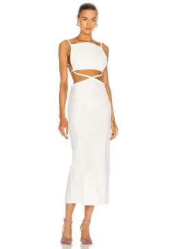 Christopher Esber Carly Squared Tie Dress White Size 8 for rent on The Volte - image 1