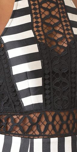 Thurley Candystripe Dress Black/White Size 12 for rent on The Volte - image 3