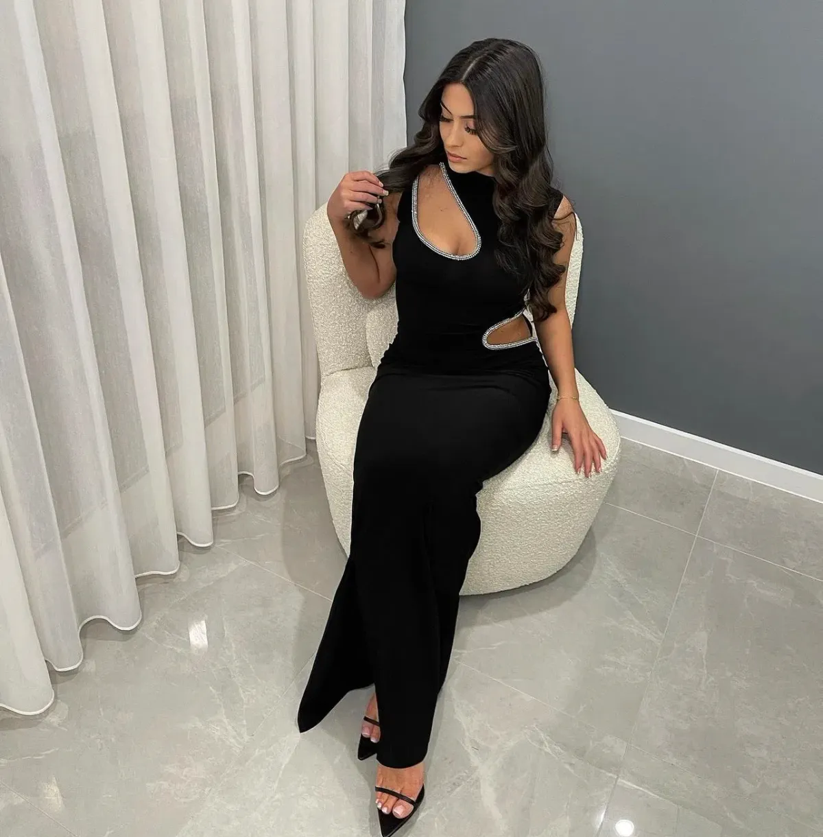 Ivona Skelo Vivia Dress Black Size S - Image 5