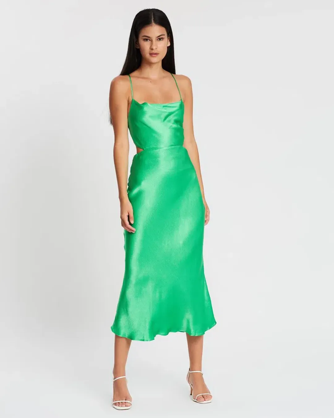 Bec & Bridge Loren Cut Out Midi Dress - Green - Size 10 for rent on The Volte - main image