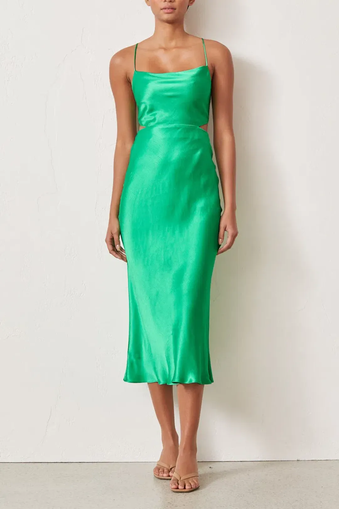 Bec & Bridge Loren Cut Out Midi Dress - Green - Size 10 for rent on The Volte - main image