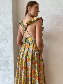 Alemais Cabana Midi Apron Dress Print Size 8 for rent on The Volte - image 2